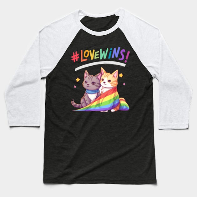 cat lgbt flag gay pride month transgender rainbow lesbian Baseball T-Shirt by IYearDesign